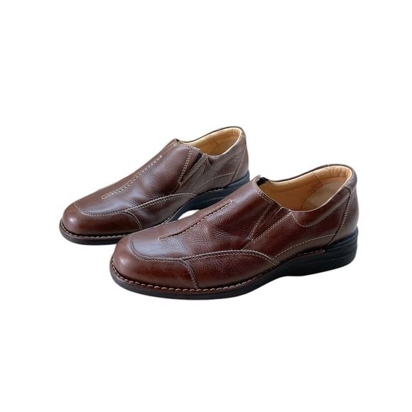 Johnston & Murphy Other - Johnston& Murphy 8M Loafers Leather Shoes Sheepskin Lining Casual Slip-On Brown